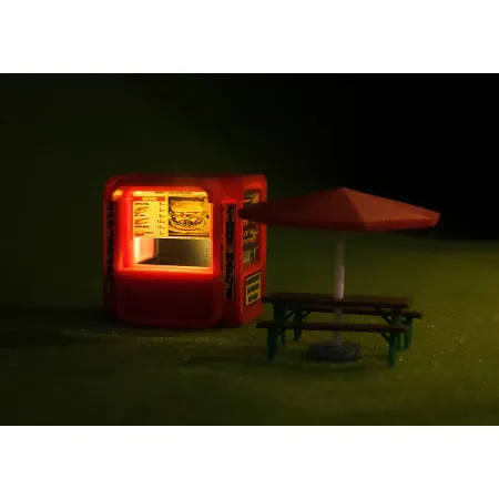 Kiosk gastronomiczny K-67 z oświetleniem
