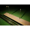 Peron boczny z latarniami H0 1:87 20 cm modułowy PRL