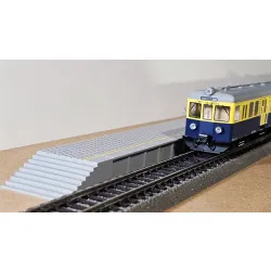 Peron boczny wysoki do torów z podsypką H0 1:87 20 cm modułowy