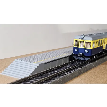 Peron boczny wysoki do torów z podsypką H0 1:87 20 cm modułowy
