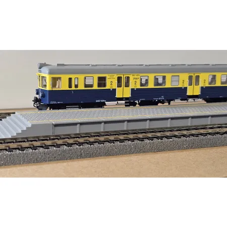 Peron wyspowy wysoki do torów z podsypką H0 1:87 20 cm modułowy